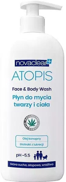 Oczyszczający płyn do twarzy i ciała Novaclear Atopis Ultra 500 ml (5906395837113) - obraz 1