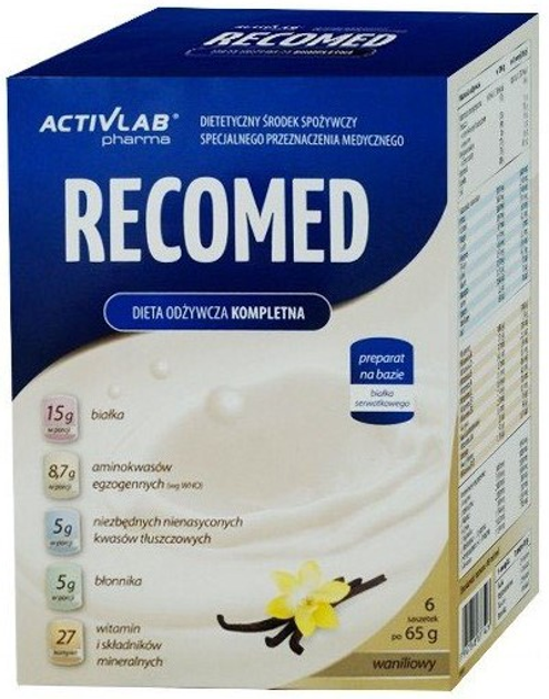 Żywienie dojelitowe Activlab RecoMed Smak waniliowy 6 x 65 g (5907368877426) - obraz 1