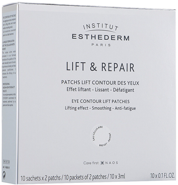 Płatki pod oczy Institut Esthederm Lift And Repair Eye Contour Lift Patches 20 szt (3461020013024) - obraz 2