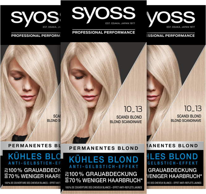 Krem farba do włosów Syoss Permanentes Blond 10-13 Arctic Blond 115 ml (4015100452297) - obraz 2