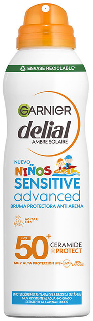 Spray przeciwsłoneczny dla dzieci Garnier Sensitive Advanced SPF 50 150 ml (3600542512916) - obraz 1