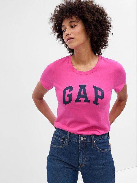 Koszulka damska bawełniana GAP 268820-89 M Różowa (1200116340598) - obraz 1