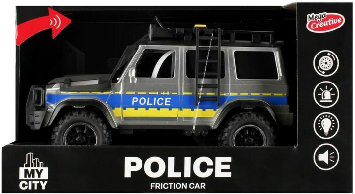 Jeep policyjny Mega Creative ze światłem i dźwiękiem (5904335885910) - obraz 1