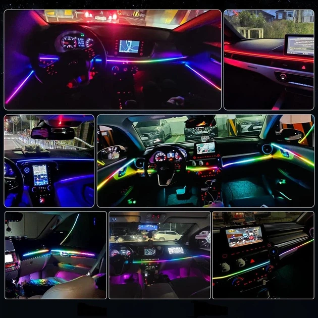 Подсветка салона авто Ambient Rgb 110+25см, светодиодная Bluetooth лента торпеды 12в многоцветная с пультом от USB - Фото 4 Подсветка салона авто Ambient Rgb 110+25см, светодиодная Bluetooth лента торпеды 12в многоцветная с пультом от USB - изображение 4