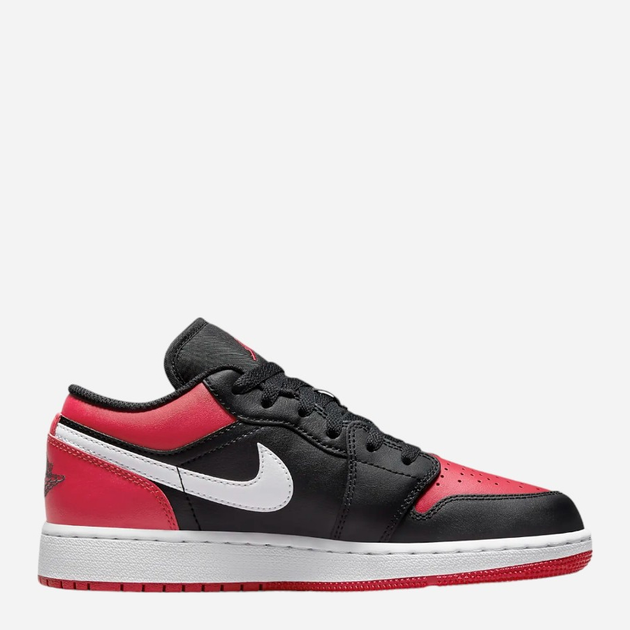 Підліткові кеди для хлопчика Nike Air Jordan 1 Low (GS) 553560-066 38 Чорний/Червоний (196604828338) - зображення 1
