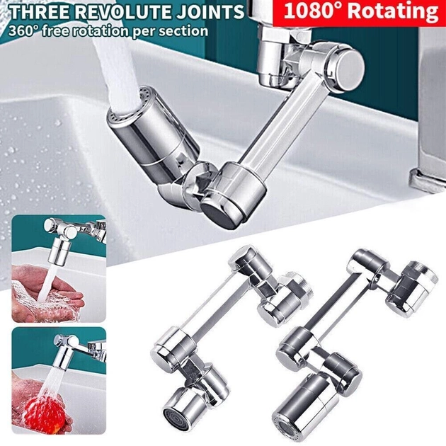 Насадка на кран с поворотом на 1080 градусов Faucet Splash Head 2MH3J24J4V - Фото 5 Насадка на кран с поворотом на 1080 градусов Faucet Splash Head 2MH3J24J4V - изображение 5