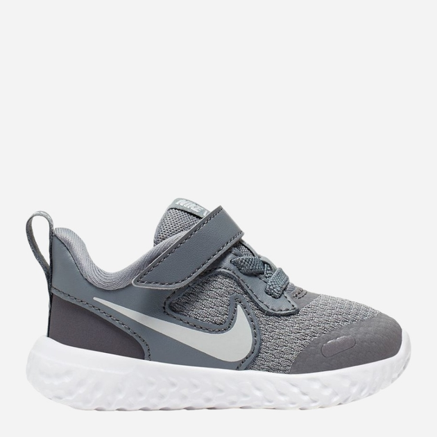 Buty sportowe chłopięce na rzepy Nike Revolution 5 (TDV) BQ5673-004 19.5 Szare (193152381612) - obraz 1