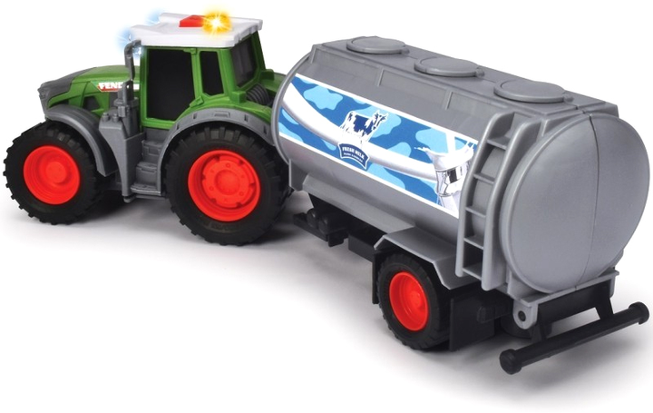 Traktor Dickie Toys Fendt Milk Machine z przyczepą na mleko (4006333080647) - obraz 3