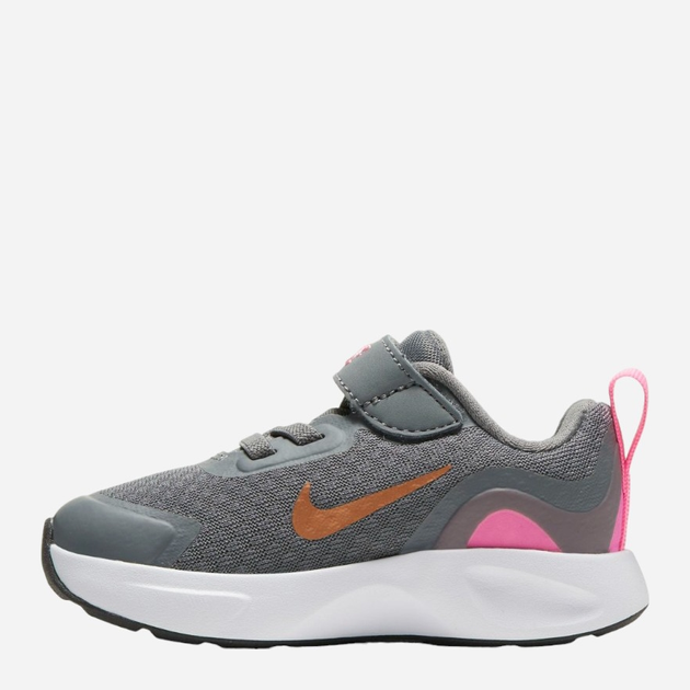Buty sportowe dziecięce dla dziewczynki na rzepy Nike Wearallday (TD) CJ3818-006 23.5 Szare (194499459279) - obraz 2