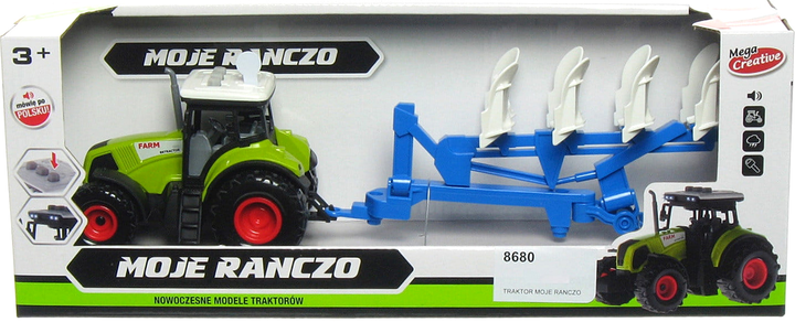 Traktor Mega Creative Mega Creative Moje Ranczo z przyczepą(5904335826333) - obraz 1