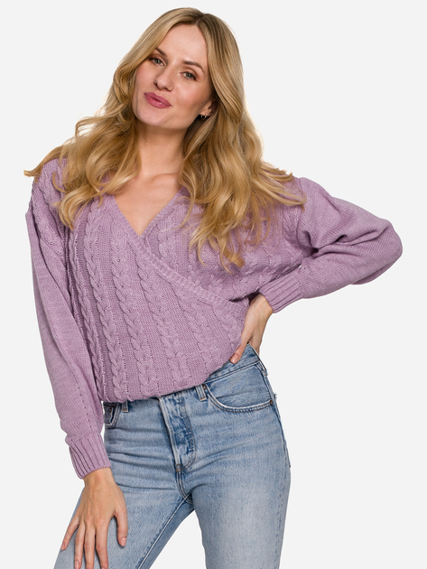 Пуловер жіночий Makover K105 S/M Фіолетовий (5903887614184) - зображення 1