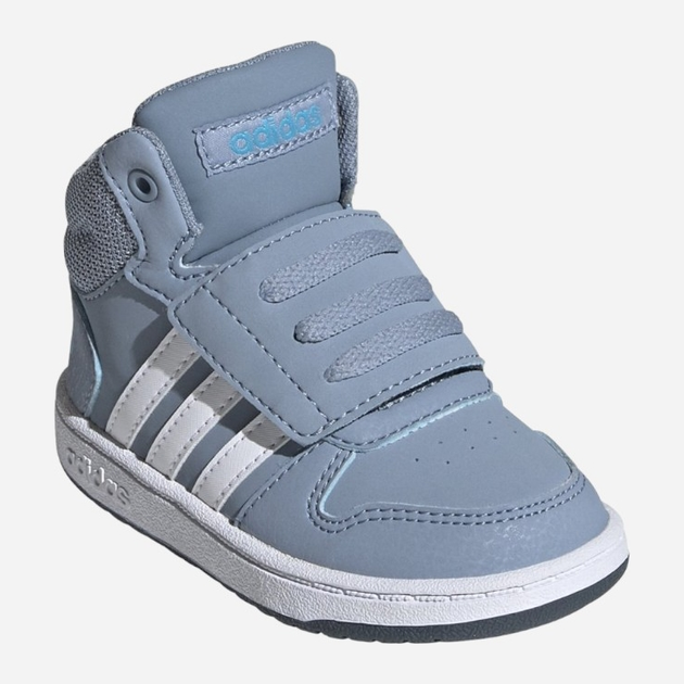 Дитячі високі кросівки для хлопчика Adidas Hoops Mid 2.0 I FW4922 18 Блакитні (4060517267491) - зображення 2
