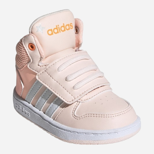 Buty sportowe dziecięce dla dziewczynki na rzepy za kostkę Adidas Hoops Mid 2.0 I FW4924 24 Brzoskwiniowe (4060519649370) - obraz 2