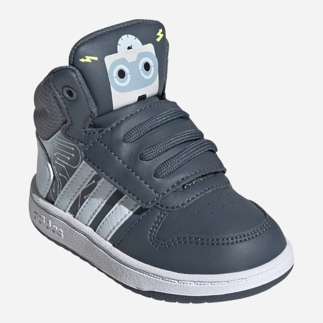 Buty sportowe chłopięce na rzepy za kostkę Adidas Hoops Mid 2.0 I FW4925 20 Szare (4060519636752) - obraz 2