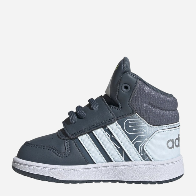 Дитячі високі кросівки для хлопчика adidas Hoops Mid 2.0 I FW4925 20 Сірі (4060519636752) - зображення 3