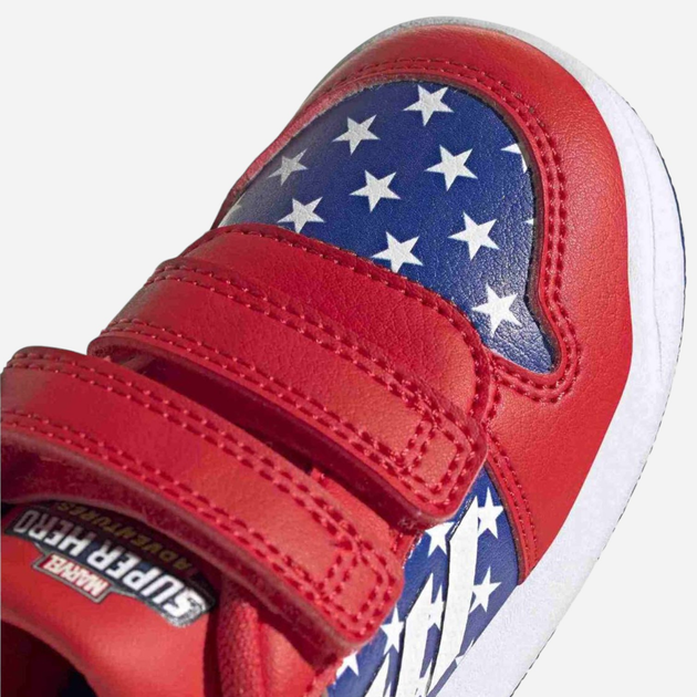 Buty sportowe chłopięce na rzepy adidas Tensaur I FY9193 24 Czerwone z niebieskim (4062065929241) - obraz 4