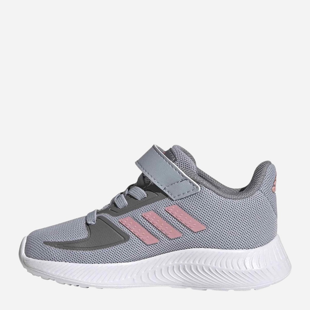 Buty sportowe dziecięce dla dziewczynki na rzepy Adidas Runfalcon 2.0 I FZ0095 19 Szare (4064036684777) - obraz 2