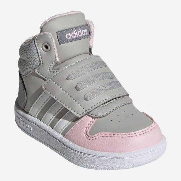Buty sportowe dziecięce dla dziewczynki na rzepy za kostkę Adidas Hoops Mid 2.0 I GZ7779 23 Szare (4064049366578) - obraz 2