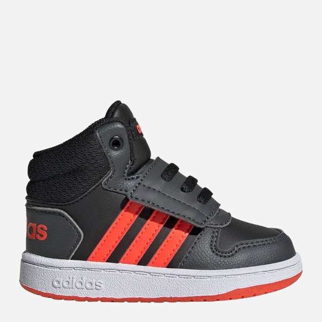 Buty sportowe chłopięce na rzepy za kostkę Adidas Hoops Mid 2.0 I GZ7780 23 Czarne (4064049362631) - obraz 1