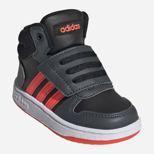 Buty sportowe chłopięce na rzepy za kostkę adidas Hoops Mid 2.0 I GZ7780 22 Czarne (4064049358993) - obraz 2