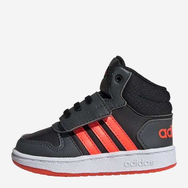 Buty sportowe chłopięce na rzepy za kostkę adidas Hoops Mid 2.0 I GZ7780 23 Czarne (4064049362631) - obraz 4