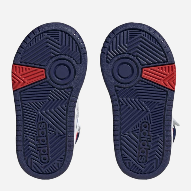 Buty sportowe chłopięce na rzepy za kostkę adidas Hoops Mid 3.0 AC I GZ9650 25.5 Białe (4066746092040) - obraz 6