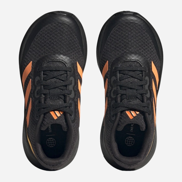 Підліткові кросівки для хлопчика adidas Runfalcon 3.0 K HP5839 37.5 Чорні з помаранчевим (4066749921552) - зображення 4