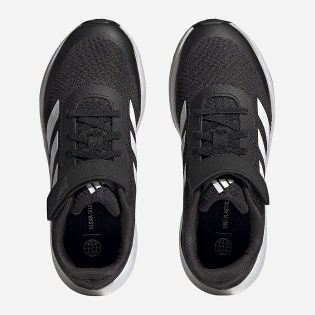 Дитячі кросівки для хлопчика adidas Runfalcon 3.0 El K HP5867 32 Чорні з білим (4066749864026) - зображення 4
