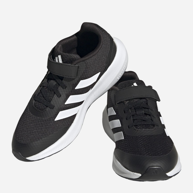 Дитячі кросівки для хлопчика adidas Runfalcon 3.0 El K HP5867 32 Чорні з білим (4066749864026) - зображення 6