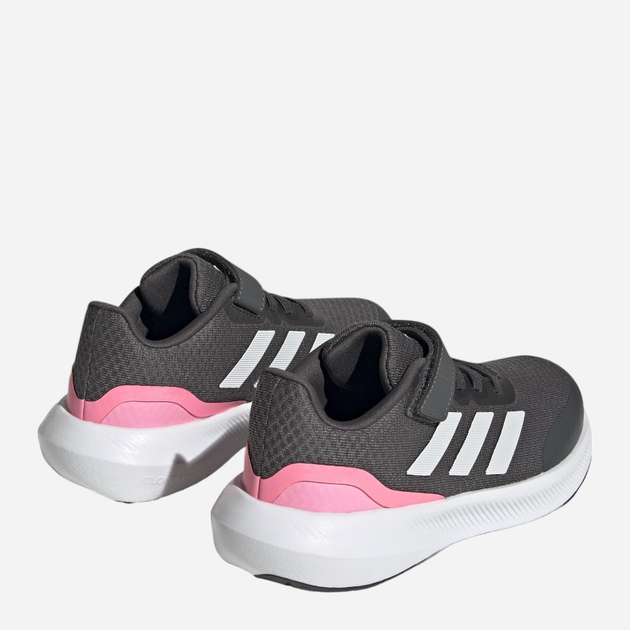 Buty sportowe dziecięce dla dziewczynki na rzepy adidas Runfalcon 3.0 El K HP5873 30 Ciemnoszare (4066749887070) - obraz 3