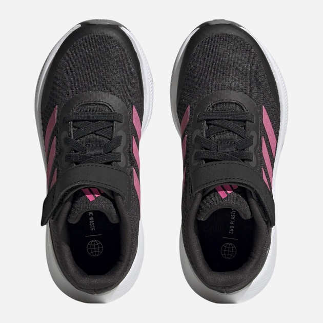 Buty sportowe młodzieżowe dla dziewczynki na rzepy adidas Runfalcon 3.0 El K HP5875 36.5 Czarne (4066749875671) - obraz 4