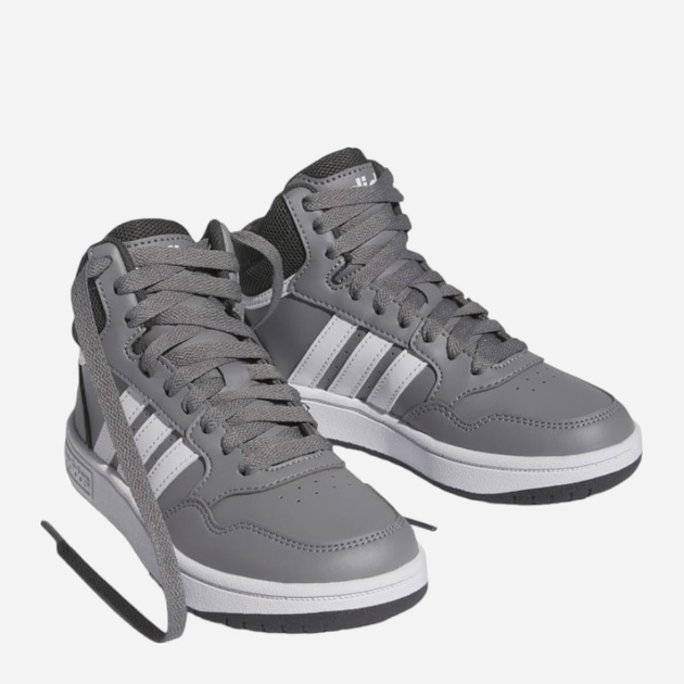 Buty sportowe chłopięce za kostkę Adidas Hoops 3.0 Mid K IF2721 37.5 Szare (4066756547387) - obraz 2