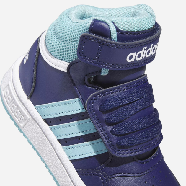 Дитячі високі кросівки для хлопчика adidas Hoops Mid 3.0 Aс I IF5314 26 Cині (4066756636920) - зображення 4