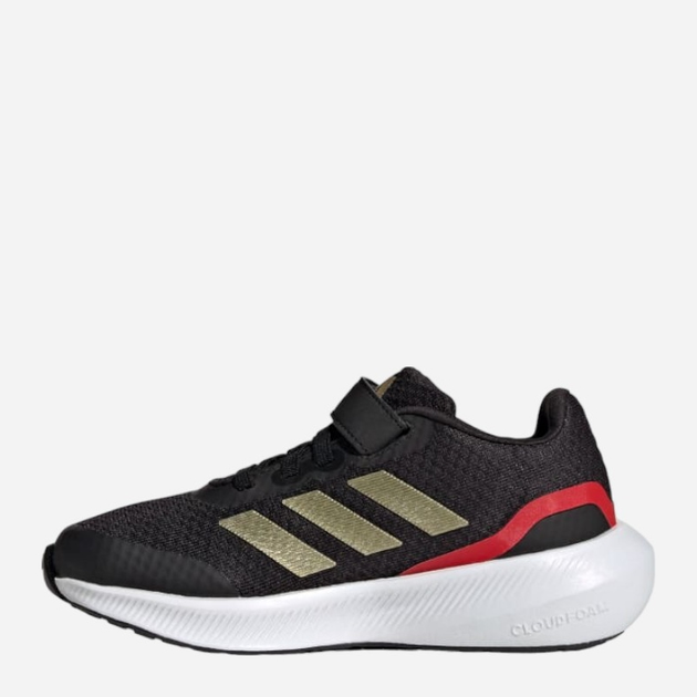 Підліткові кросівки для хлопчика adidas Runfalcon 3.0 El K IG5384 35 Чорні з темно-зеленим і червоним (4066755595747) - зображення 3