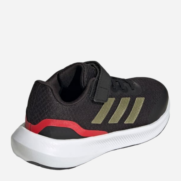Buty sportowe chłopięce na rzepy adidas Runfalcon 3.0 El K IG5384 32 Czarne z ciemnozielonym i czerwonym (4066755595716) - obraz 4