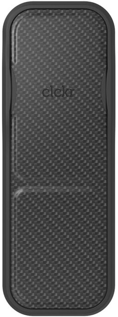 Тримач для телефону CLCKR Universal Stand & Grip Carbon Fibre V2 Black (4251993300615) - зображення 1