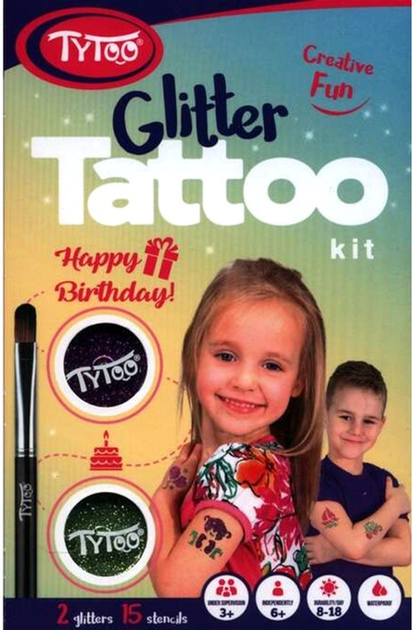 Набір блискучих татуювань TyToo День народження (5999094501812) - зображення 1