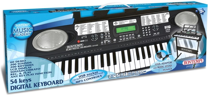 Електронна клавіатура Bontempi Music Academy 54 клавіші (0047663558547) - зображення 1