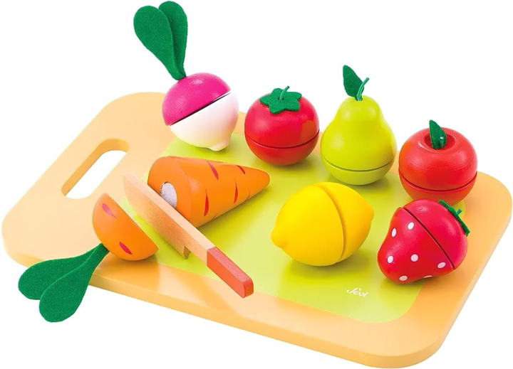 Дошка Sevi з овочами та фруктами 9 предметів (8003444823206) - зображення 1