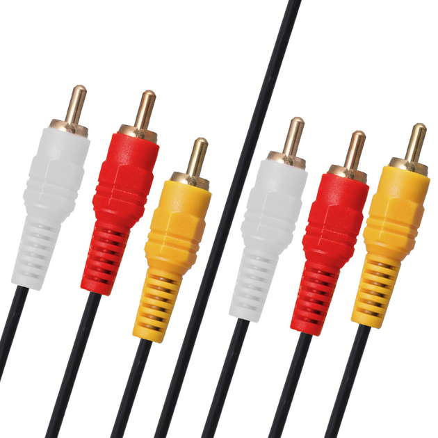 Кабель 3 RCA - 3 RCA Без бренда RC-1 1.5m Черный – фото, отзывы ...