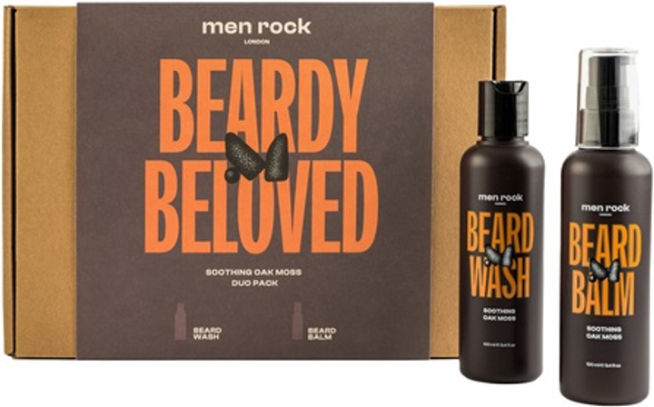 Zestaw do pielęgnacji Menrock Beardy Beloved Soothing Oak Moss szampon do brody 100 ml + balsam do brody 100 ml (5060796560237) - obraz 1