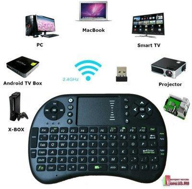 Беспроводная мини клавиатура i8 для смарт ТВ/ПК/планшетов | KEYBOARD - изображение 2