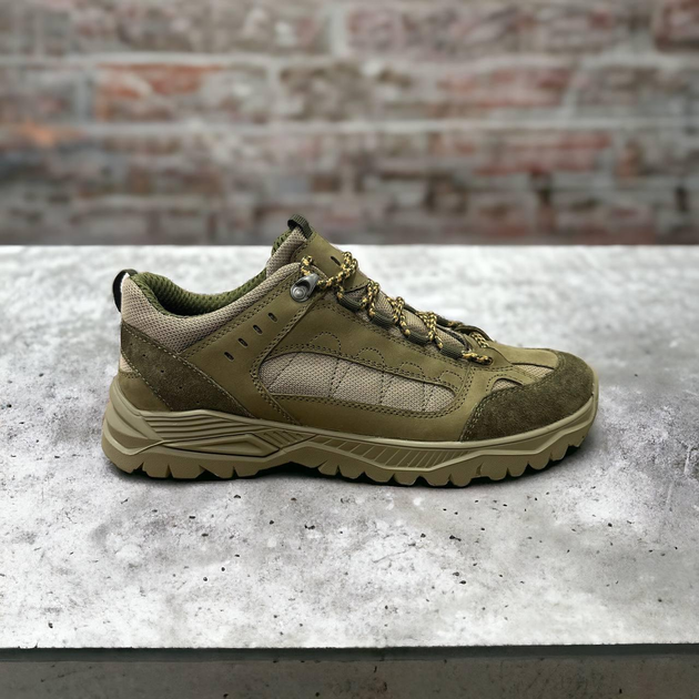 Тактичні військові легкі кросівки черевики натуральна шкіра посилена п'ята та носок 46р (Підкладка 3D сітка, устілка Air Зменшує навантаження на стопу) - зображення 2