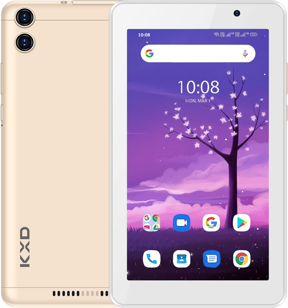 Планшет 7" KXD X7 1/16Gb 3G SIM 4 ядра Android 11 4100 mAh Золотистый ...