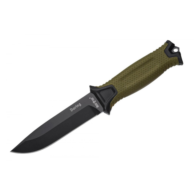 Ніж нескладний Grand Way 2924 GU olive black oxide, полімерні ножни - зображення 2