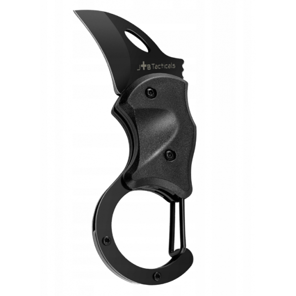 Міні Ніж з Карабіном JB Tacticals JB-KNF-0017-BLK Чорний - зображення 3