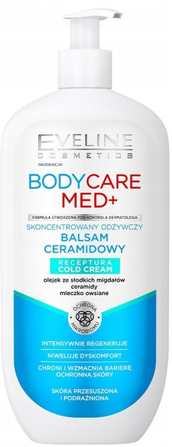 Balsam do ciała Eveline Cosmetics Body Care Med+ odżywczy skoncentrowany 350 ml (5903416022756) - obraz 1