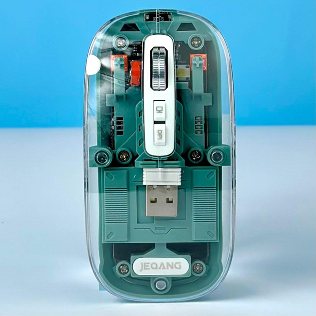 Мышка беспроводная JEQANG JW-AP05 |2400 DPI/BT5.2/2.4G| Зеленый - изображение 1