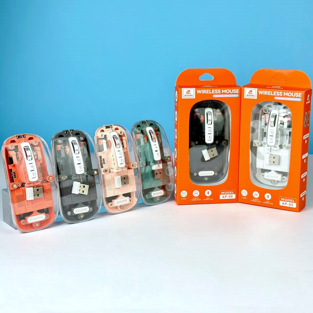 Мышка беспроводная JEQANG JW-AP05 |2400 DPI/BT5.2/2.4G| Зеленый - изображение 2