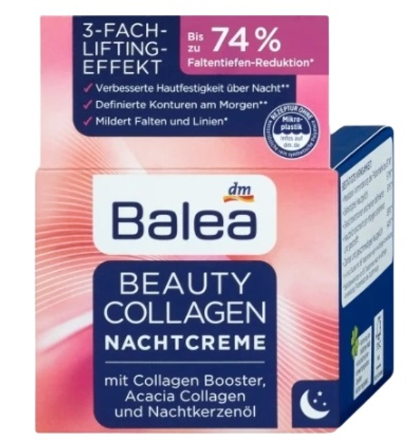 Krem do twarzy Balea Beauty Collagen na noc 50 ml (4058172229992) - obraz 2